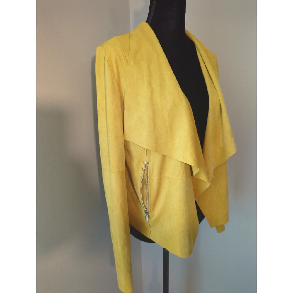 Bagatelle Yellow Open Drape Front Long Sleeve Top… - image 3